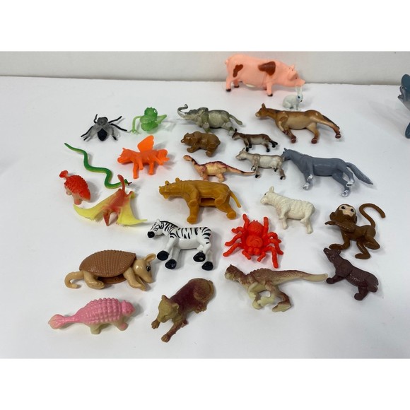 Various Animal Toy Lot Shark, Snake Horse Pig Bunny Armadillo Elephant Monkey - Picture 4 of 8